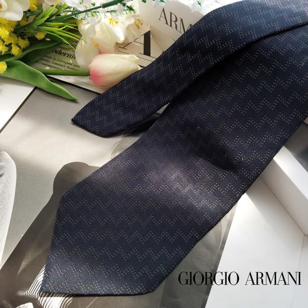 조르지오 아르마니 자카드 넥타이 9.5cm A등급 K674