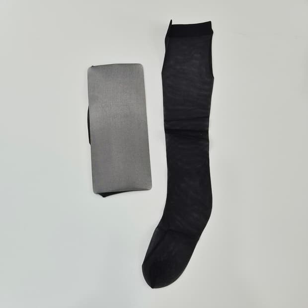 GUNZE Tuche 블랙 메쉬 니삭스 스타킹