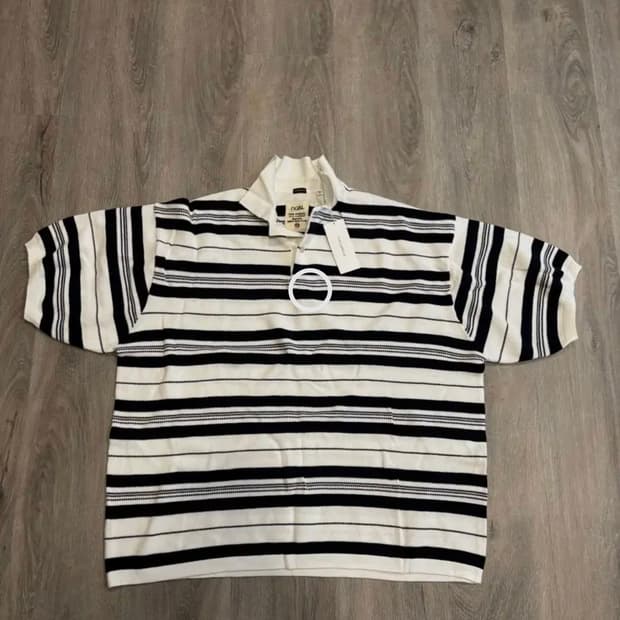 24SS 나나미카 스트라이프 폴로 니트 셔츠 에크루 L사이즈