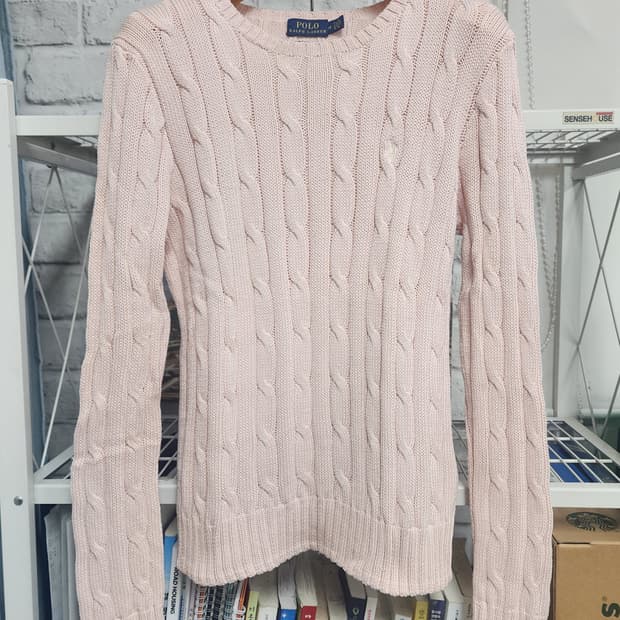 폴로랄프로렌 여성니트 M 피마코튼 꽈베기 케이블니트  WM12