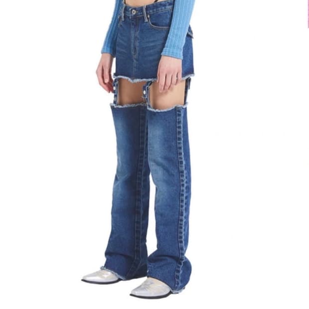 크랭크 데님 팬츠