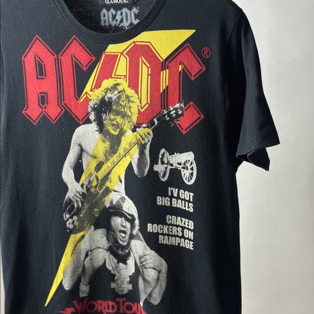 히스테릭글래머 x acdc 콜라보 반팔티셔츠