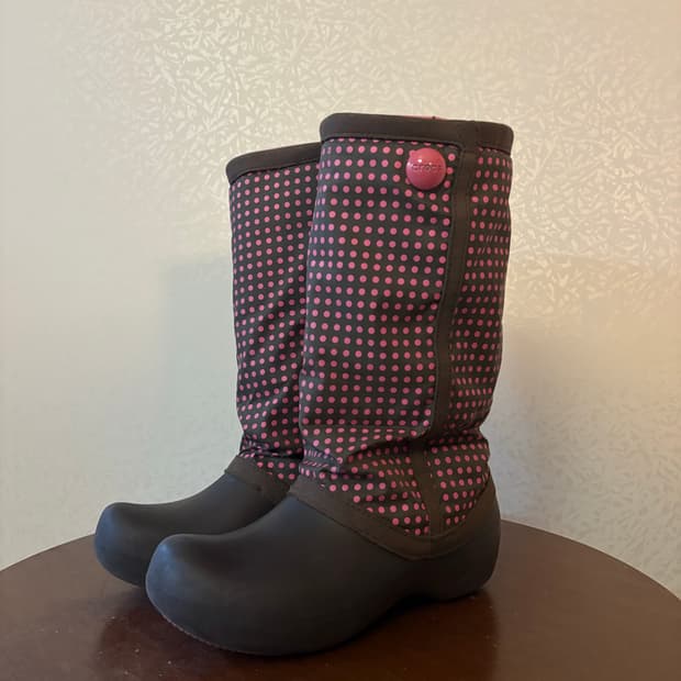 빈티지 크록스 워머 부츠