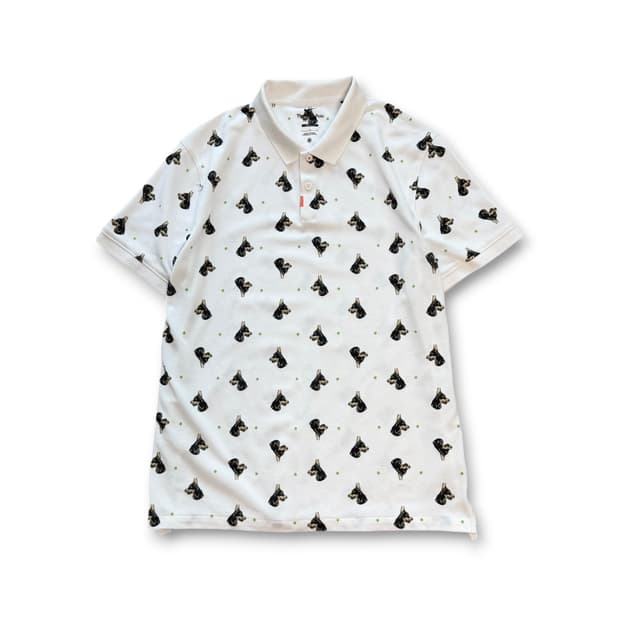 Nike 도베르만 도트 패턴 올오버 슬림핏 테니스 폴로 셔츠