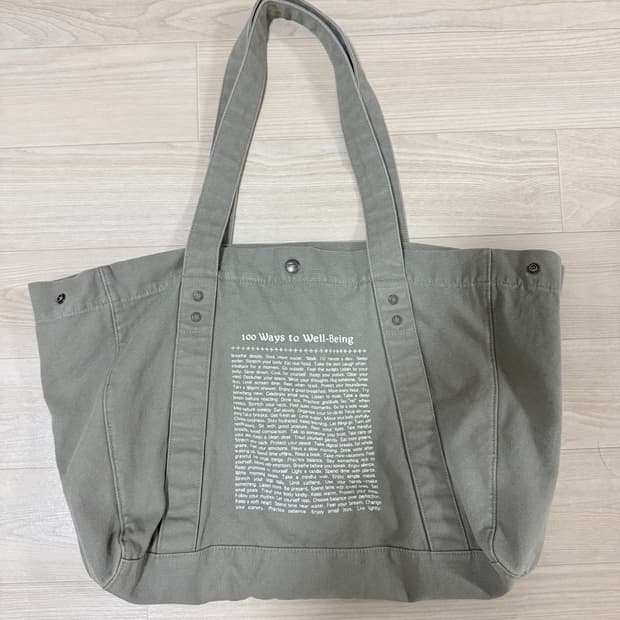 Washed Cotton Tote Bag Warm Grey