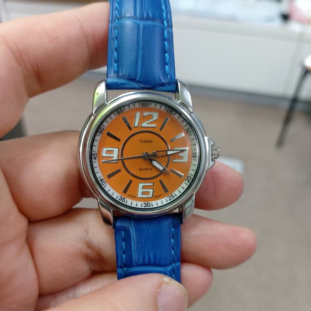 테르너 남성 가죽 시계 