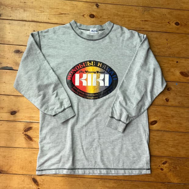키키 하와이 서프 그래픽 롱슬리브