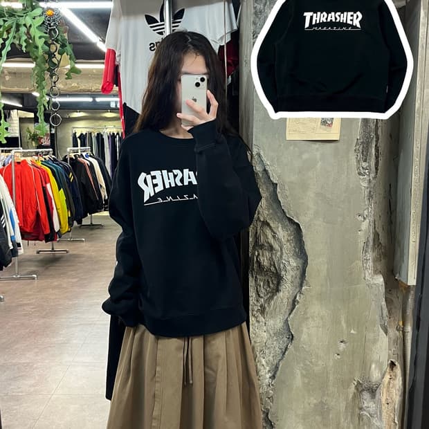 트레셔 맨투맨 블랙 L #csz1936