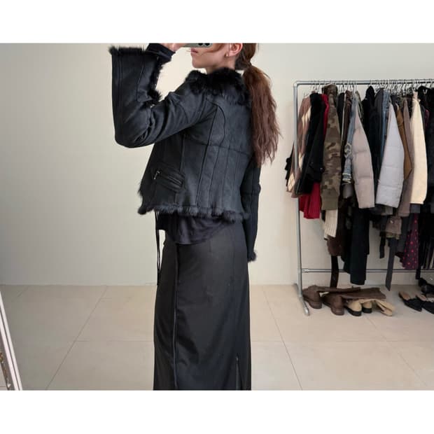 Grand table 리얼레더 리얼퍼 자켓