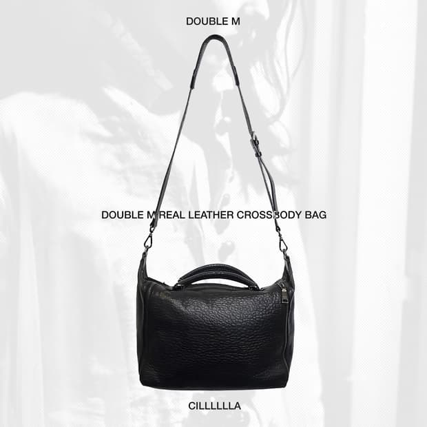 DOUBLE M 더블엠 리얼레더 크로스백