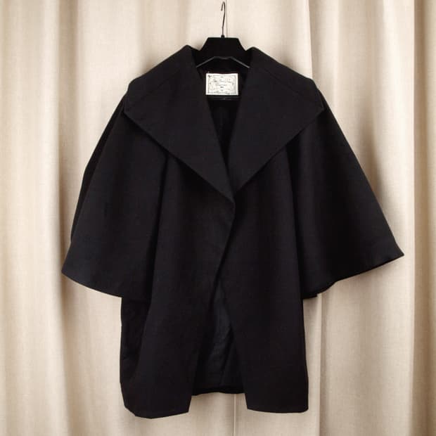 'Little Black Dress' Cape Coat