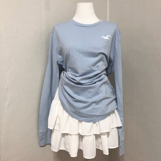 홀리스터 빅로고 소다맛 롱슬리브 L