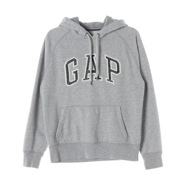 GAP 라이트 그레이 빅로고 후드티 XS