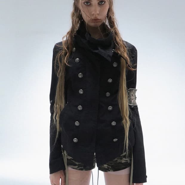 착샷)testmechanism 나폴레옹 버클 코르셋 자켓