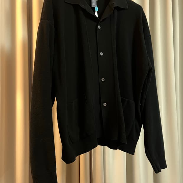 언어펙티드 니트 카라 가디건 L