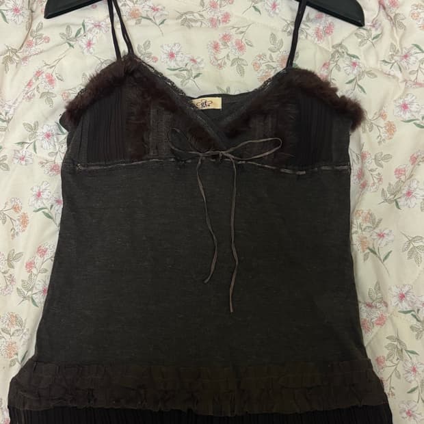 일본빈티지 털 나시