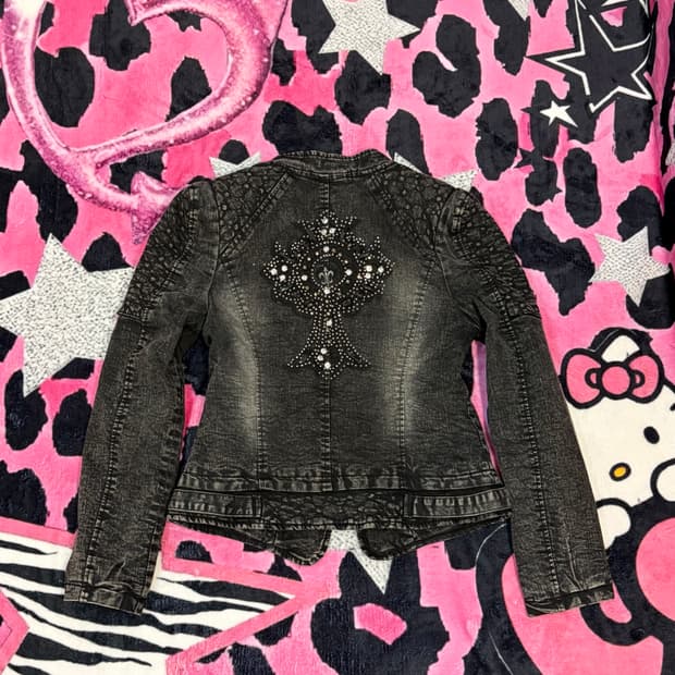 Gothic back cubic cross side slit jacket