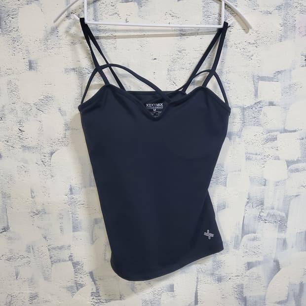 젝시믹스 블랙 기능성 나시 브라탑 