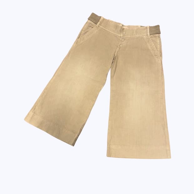 Sand wide crop pants