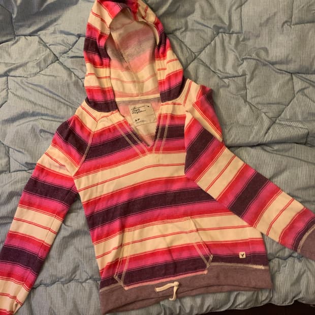 아메리칸이글 스트라이프 후드티