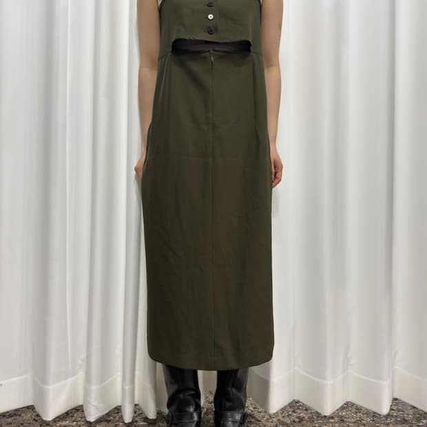 khaki cutout onepiece