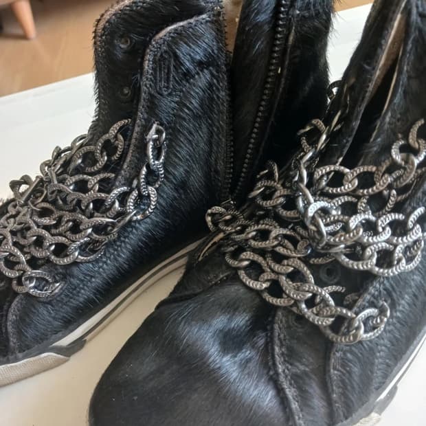 릭오웬스맛 ues 송치 체인스터드 하이탑 스니커즈 250