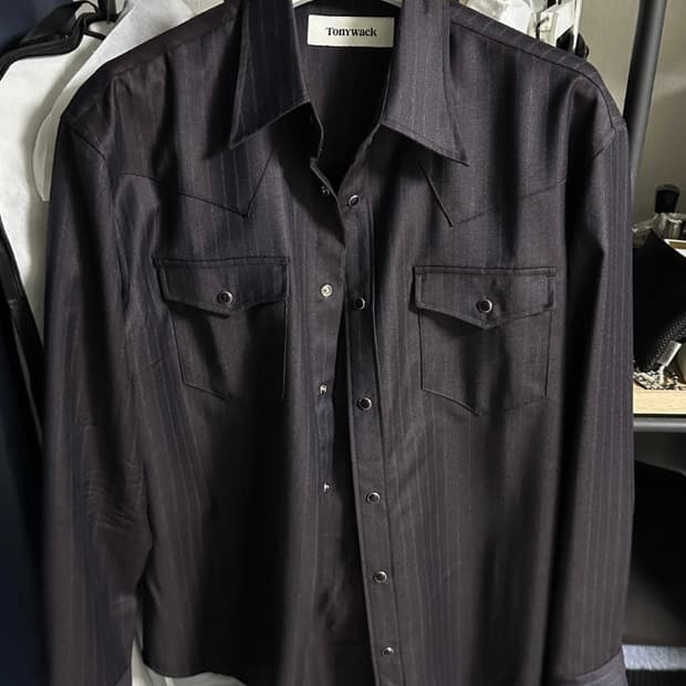 토니웩 25 fw 웨스턴 셔츠 다크 버건디 L