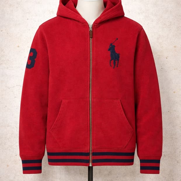 폴로 빅포니3 빈티지 후드집업