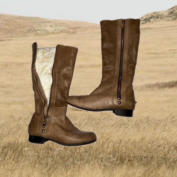 ꧁brunomagli rabbit fur boots꧂235cm