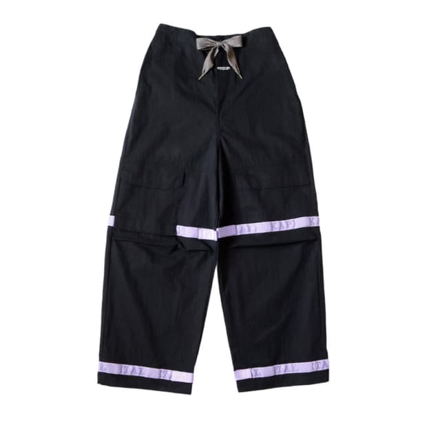 캐피탈 립스탑 누벨 셔틀 팬츠 블랙 퍼플