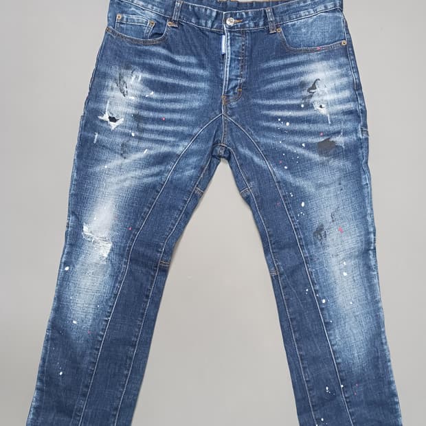 [38] 디스퀘어드2 더티오일워싱 타이디바이커진 청바지