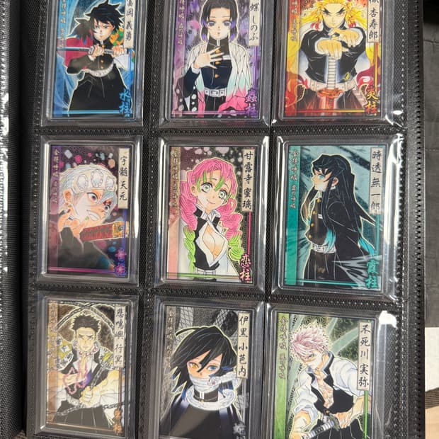 (희귀전종류)귀멸의칼날 점프숍 한정 아크릴 스테이터스 카드 15종 전종