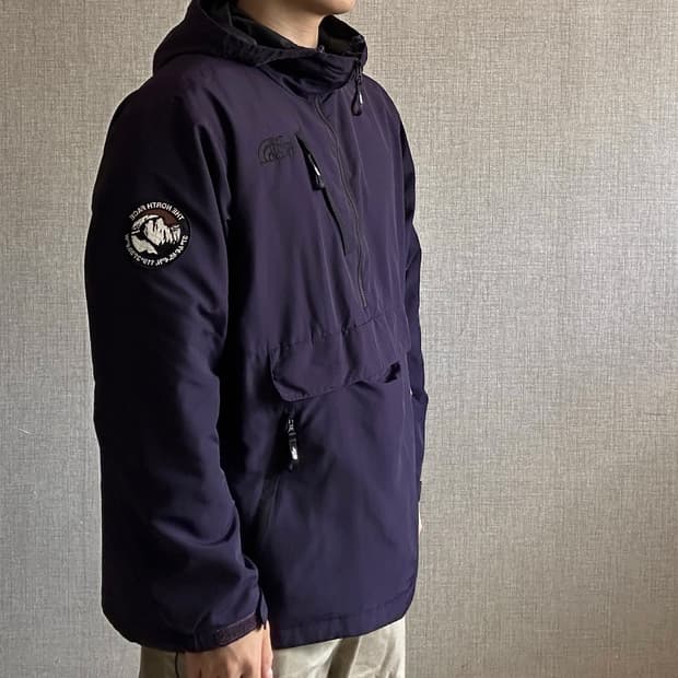 The North Face 퍼플컬러 아노락 바람막이 자켓