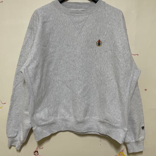 헤리티지 플로스 CREST WASHED 221 CREWNECK Grey