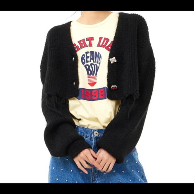 넘버프로젝트 주얼버튼 가디건