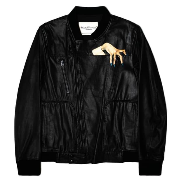 언더커버 1of1 디핸드 레더 봄버 블루종 자켓