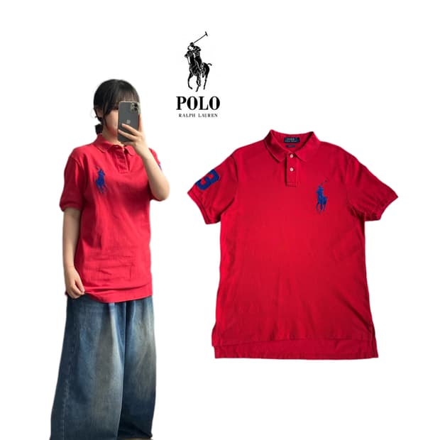 폴로 치프키프 빅포니 PK 카라 반팔 티셔츠 레드