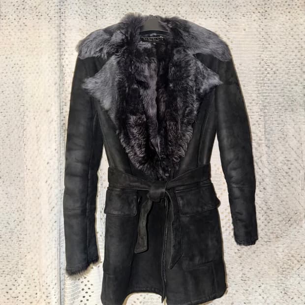 1995AW 구찌 by 톰포드 램스킨 투스카나 시어링 퍼 레더 코트