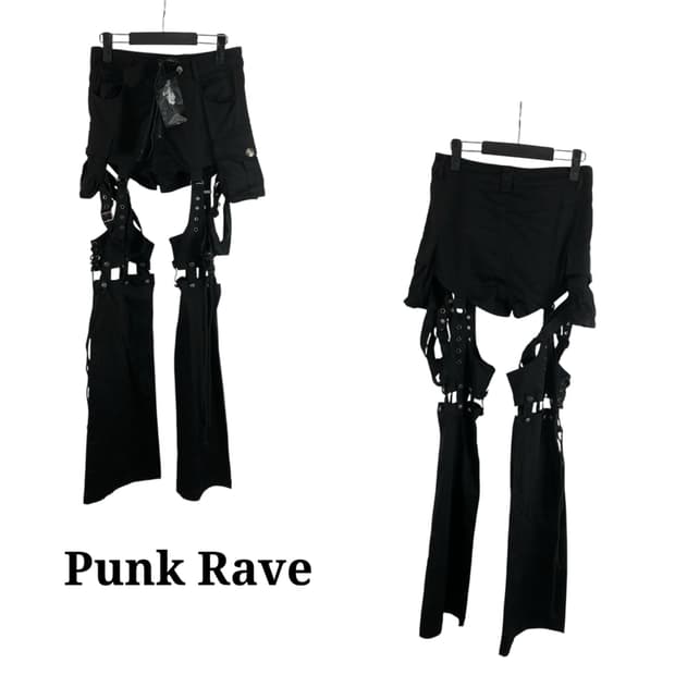 Punk Rave 2in1 블랙 팬츠