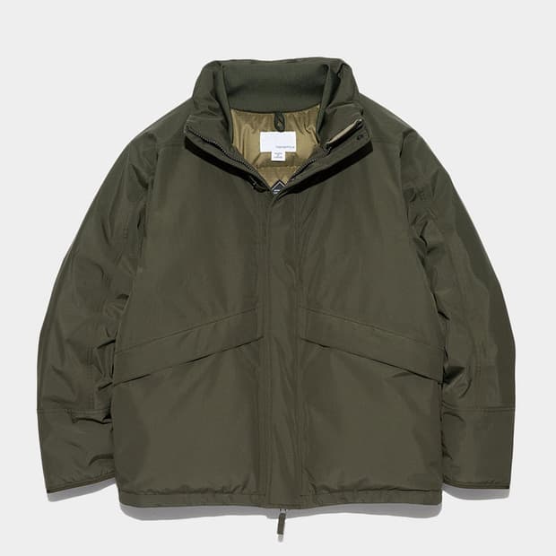 [L] 나나미카 고어텍스 숏 다운자켓 카키그린