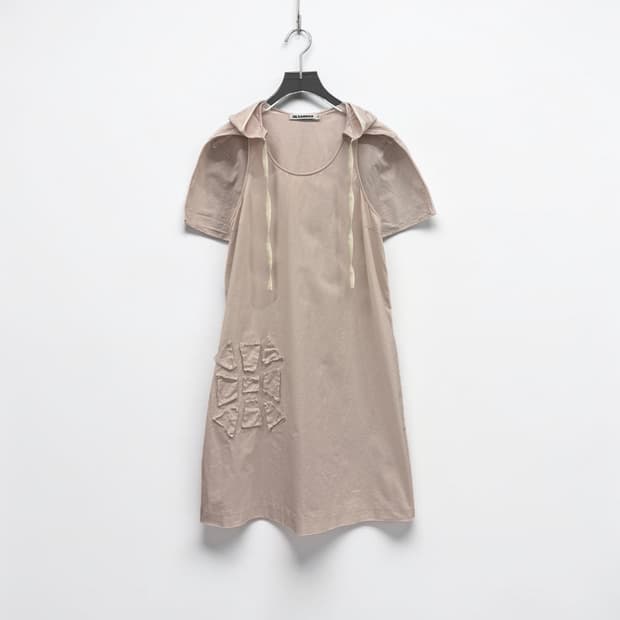 Jil Sander hooded patch detail dress
