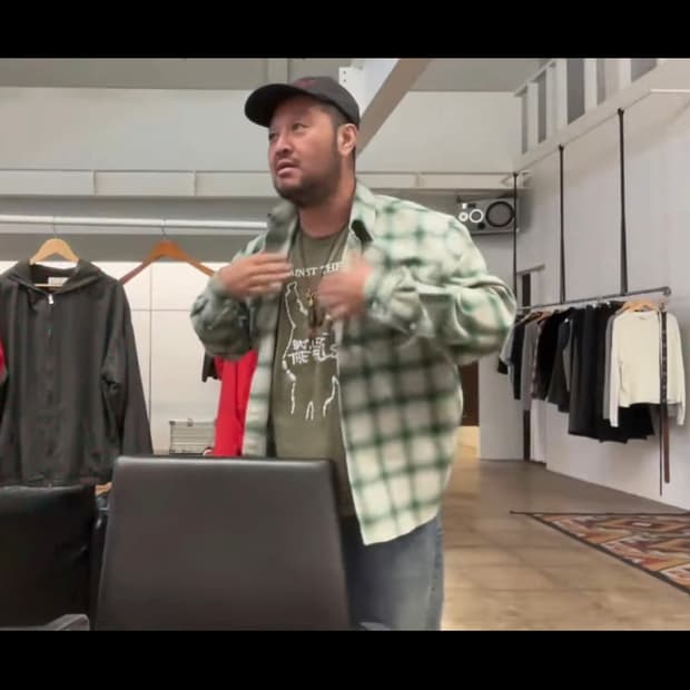 뤡코즈  옴브레 그린 체크  1사이즈  새상품 더뤡코즈