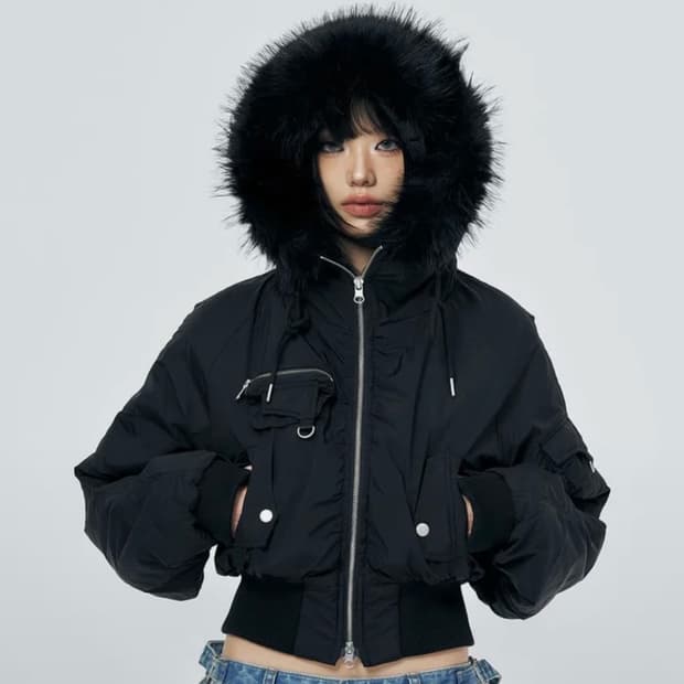 스키즘인듀싱 후드 푸퍼 자켓