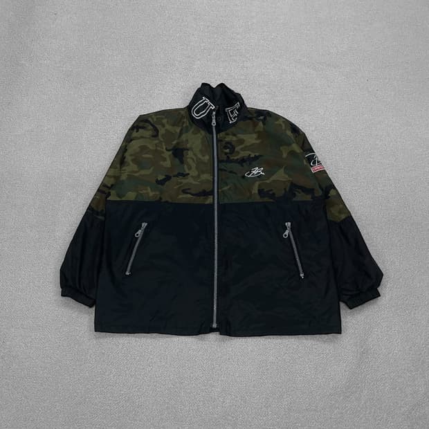 후부 Fubu 올드스쿨 카모 트랙 바람막이 자켓 