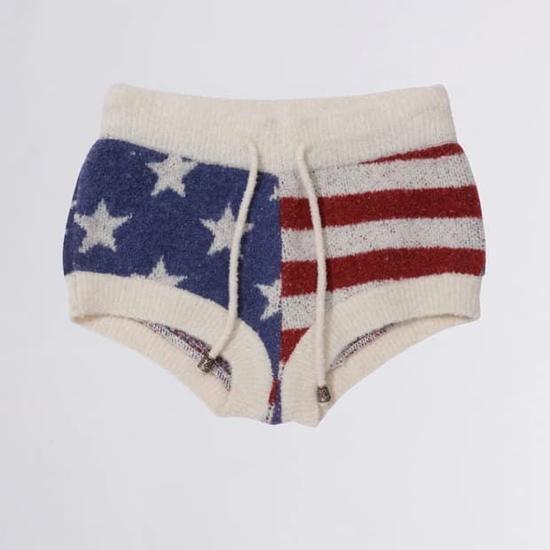 스컬프터 Boucle Micro Shorts Flag