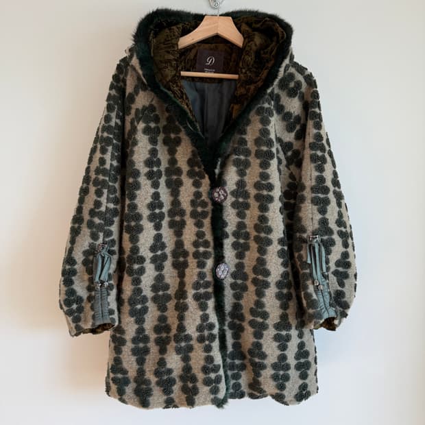 Pre owned 울 블렌드 후드 코트