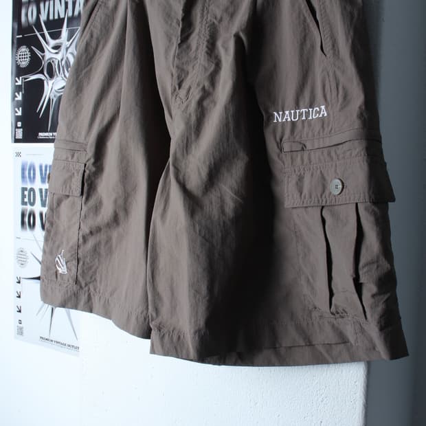 (L-XL) 노티카 반바지 팬츠 브라운 밴딩 우븐 스웜 카고-P9676