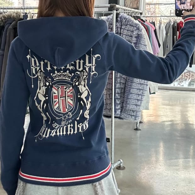 히스테릭글래머 아카이브 히스걸 성조기 후드집업