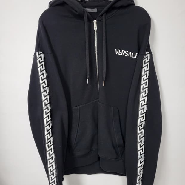베르사체 블랙 메두사 로고 후드집업 XL 새제품급