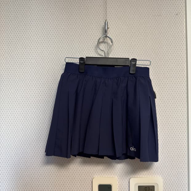 알로 alo 네이비 플리츠 요가 스커트 xs
